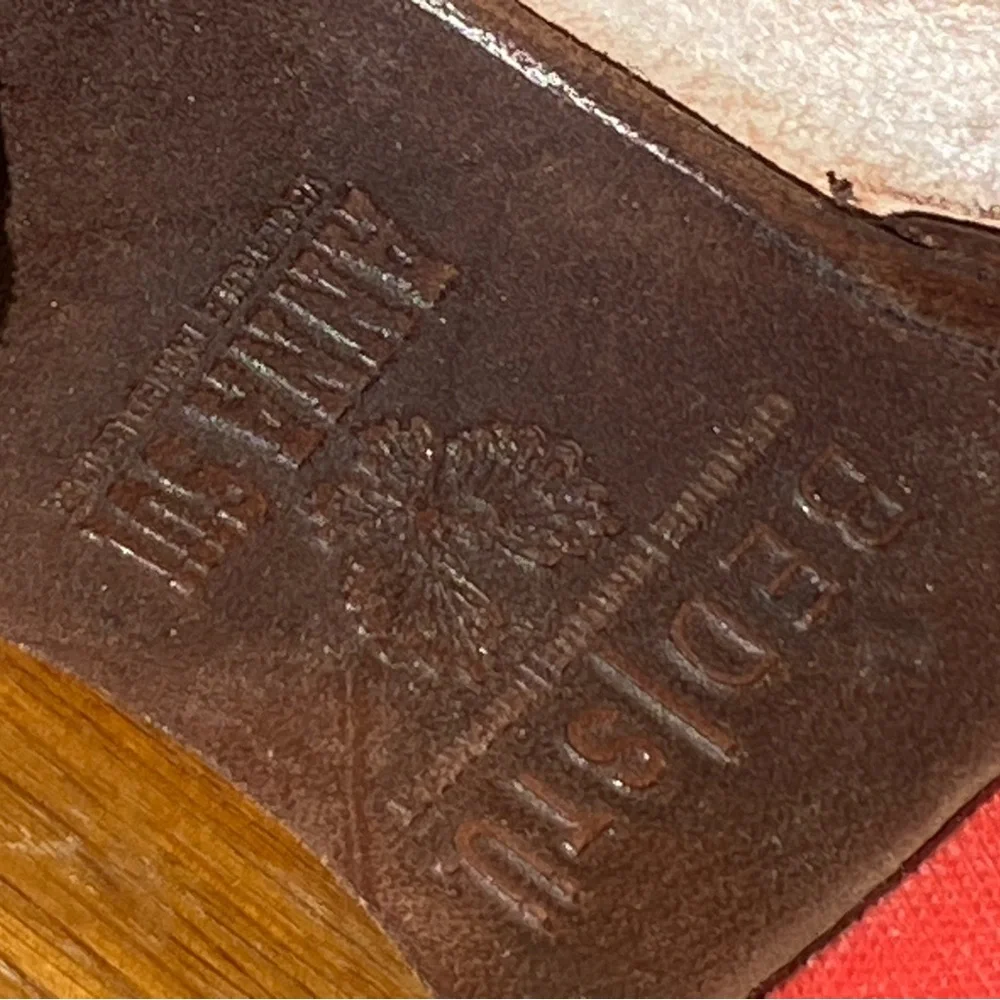 Bed|Stu Anna Sui Lucianna white hand tooled size 8 - Picture 3 of 7